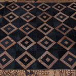 Leather Siyah Rug // Diamond