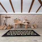 Leather Siyah Rug // Pattern Square