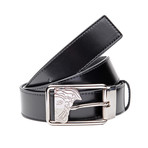 Negative Space Medusa Buckle Belt // Black