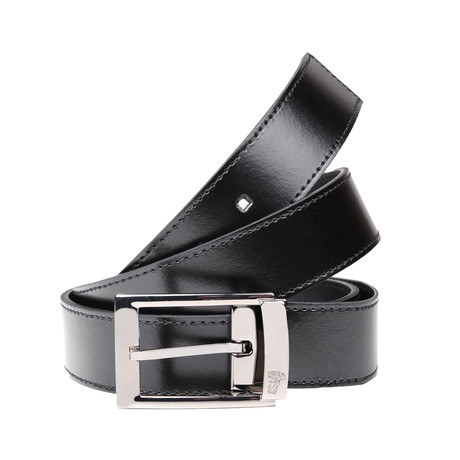 Smooth Leather Belt // Black