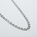 White Diamond Cut Mariner Necklace // 20" (20"L)