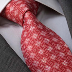 Amedeo Exclusive // Silk Tie // Red + White (Red, White)