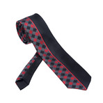 Arborius Silk Tie // Red Plaid + Black