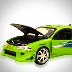 Fast & Furious // Brian's 1995 Mitsubishi Eclipse 1:24 // Die-Cast Car // Premium Display