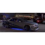 Fast & Furious // Brian's 1999 Nissan Skyline GT-R R34 1:18 // Die-Cast Car // Premium Display