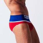 Double Stripe Brief // Red (S)