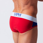Full Front Sport Brief // Red (S)
