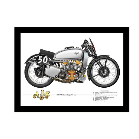 AJS Supercharged V4 (13.5"W x 9.5"H)