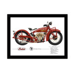 1928 Indian 101 Scout (13.5"W x 9.5"H)