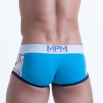 Abstract Striped Boxer // Turquoise (S)