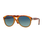 Persol // Classic Sunglasses // Light Havana + Blue Gradient
