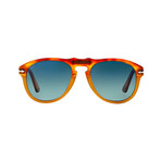 Persol // Classic Sunglasses // Light Havana + Blue Gradient