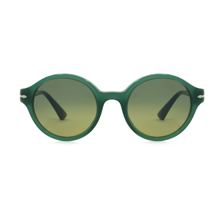 Persol Classic Round Sunglasses // Opal Green