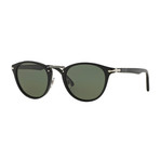 Persol Classic Polarized Oval Sunglasses // Black