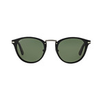Persol Classic Polarized Oval Sunglasses // Black