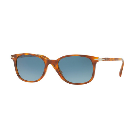 Persol Classic Rectangular Sunglasses // Light Havana