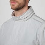 Collared-Zip Jacket // Off White (XL)