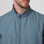 Collared-Zip Jacket // Light Blue (M)