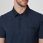 Button-Up Polo // Dark Blue (XL)