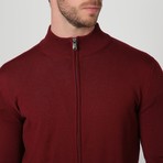 Zip-Up Jacket // Bordeaux (L)