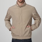 Collared-Zip Jacket // Taupe (S)