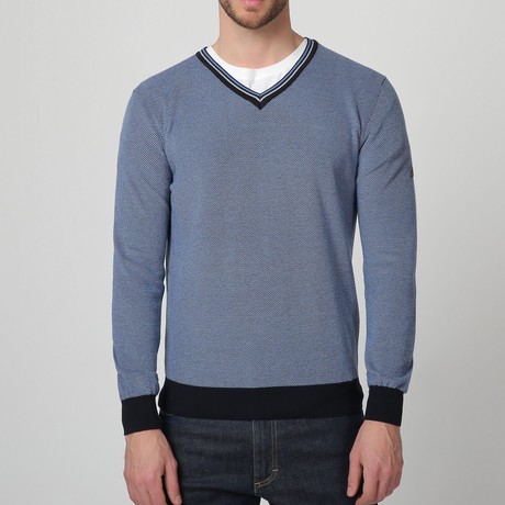 V-Neck Sweater // Blue (S)