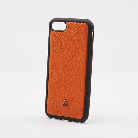 Grained Leather // Orange (iPhone 7/8)