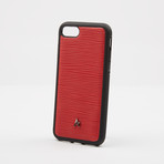 Waved Leather // Red (iPhone 7/8)