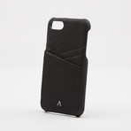Full Grained Leather Card Slot // Black (iPhone 7/8)