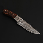 Damascus Steel Full Tang Skinner Knife // Resin Micarta Handle