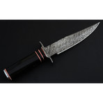 Damascus Steel Bowie Hunting Knife