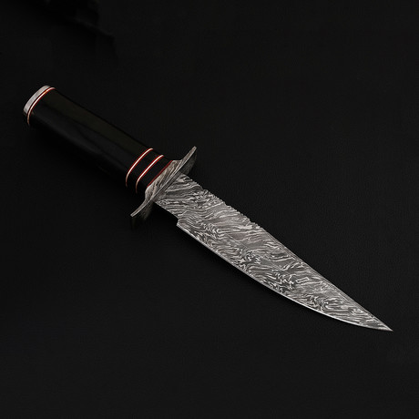 Damascus Steel Bowie Hunting Knife