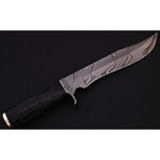 Custom Damascus Steel Hunting Knife