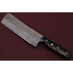 Custom Damascus Steel Cleaver Knife