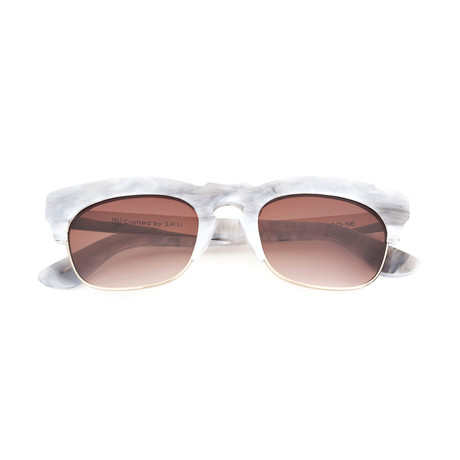 Torii Sunglasses // White Marble