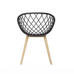 Kurv Chair // Set of 2 (Black + Natural)