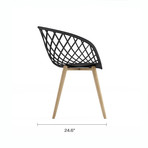 Kurv Chair // Set of 2 (Black + Natural)