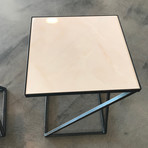 Katrine Arden Black Gold Side Table Set