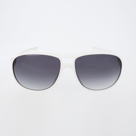 Straub Sunglasses // White + Grey + Silver