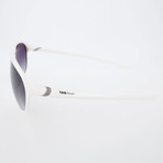 Straub Sunglasses // White + Grey + Silver
