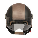 Two Tone Leather Helmet // Sand + Chocolate (21.3" Circumference // XS)