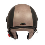 Two Tone Leather Helmet // Sand + Chocolate (21.3" Circumference // XS)