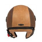 Two Tone Leather Helmet // Vintage Brown + Havana (21.3" Circumference // XS)