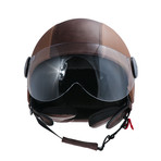 Two Tone Leather Helmet // Vintage Havana + Brown (21.3" Circumference // XS)