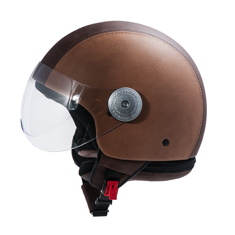 Two Tone Leather Helmet // Vintage Havana + Brown (21.3" Circumference // XS)