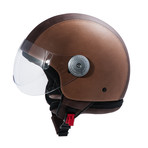 Two Tone Leather Helmet // Vintage Havana + Brown (21.3" Circumference // XS)