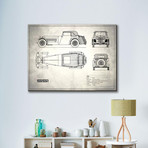 Jaguar SS-100 // White (16"W x 12"H x 2"D)