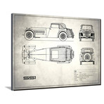 Jaguar SS-100 // White (16"W x 12"H x 2"D)