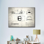 AC Cobra // White (16"W x 12"H x 2"D)