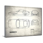 Ferrari 550 // White (16"W x 12"H x 2"D)